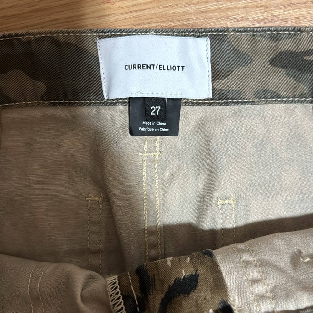 Current/Elliott The Clean Weslan Leopard Camo Print Slim Leg Size 27 - Picture 5 of 7